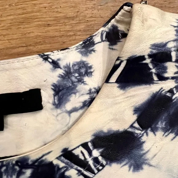 ALEXANDER WANG Lambskin Tie-Dye leather Top Size 4 - Picture 6 of 10